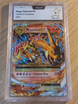 2016 Pokemon XY Evolutions Mega Charizard EX Holo #13/108 PCA 9 MINT - Image 1