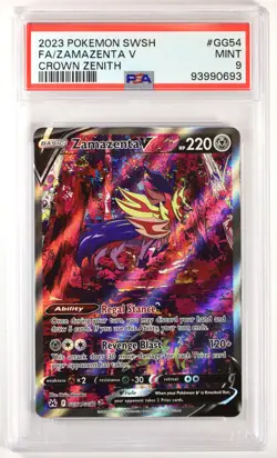 Pokemon TCG Zamazenta V - GG54/GG70 Crown Zenith Ultra Rare - PSA 9 - Image 1