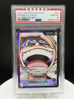 2024 ONE PIECE OP09-EMPERORS IN THE NEW WORLD #061 MONKEY D. LUFFY PSA 10 - Image 1