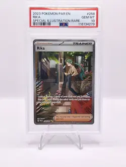 Pokemon PSA 10 Rika 258/182 Sv04: Paradox Rift Holo PSA 10 - Image 1