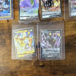Pokemon TCG 9-Card Foil Holo Lot Radiant Greninja Charizard V Palkia VSTAR Auto - Image 4