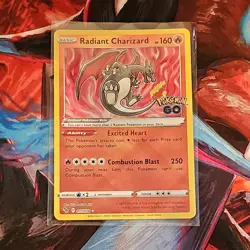 Pokemon TCG Pokemon GO Radiant Holo Lot 4 Charizard Venusaur Blastoise Eevee NM - Image 2