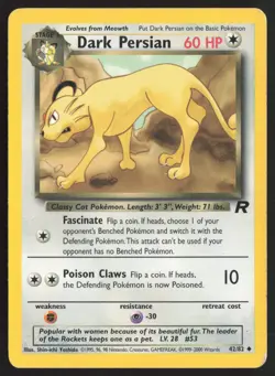 Pokemon TCG | Dark Persian 42/82 | Team Rocket Uncommon | Moderately Played - Image 2