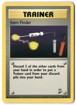 Pokemon Card - Item Finder 103/130 Non Holo Rare - Base Set 2 - LP - Image 1