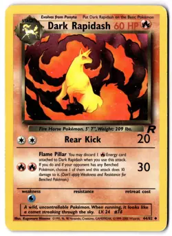 Dark Rapidash 44/82 Uncommon Team Rocket Pokemon Unlimited - Image 1