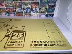 25th Anniversary Golden Pikachu Playmat&Case Pokemon Official Japanese US Seller - Image 2