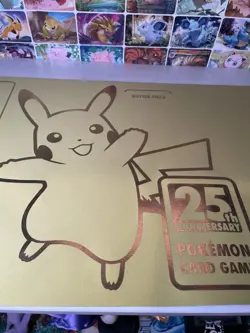 25th Anniversary Golden Pikachu Playmat&Case Pokemon Official Japanese US Seller - Image 4