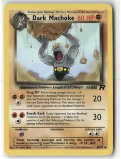 Pokemon Dark Machoke 40/82 Unlimited Team Rocket Uncommon - Image 1