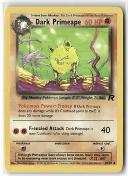 Pokemon Dark Primeape 43/82 Unlimited Team Rocket Uncommon - Image 1