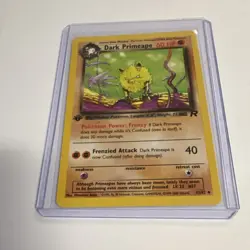 Pokemon Dark Primeape 1st Edition Team Rocket 43/82 Uncommon 60HP Eng 2000 - Image 2