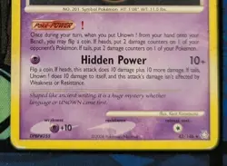 Unown (!) 42/146 Rare Legends Awakened Pokemon Tcg Card Moderately Played - Image 3