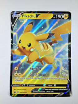 Pikachu V SWSH063 Ultra Rare Holo - 2020 Pokemon Black Star Promo NM - Image 1