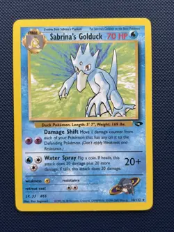 Sabrina's Golduck 30/132 Non Holo Rare Gym Challenge Pokemon WOTC TCG Card - LP - Image 1