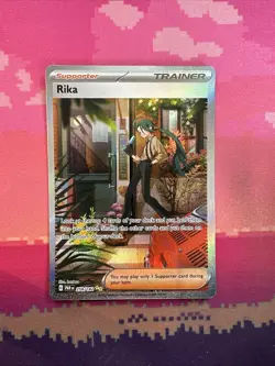 Pokemon Card Rika 258/182 Paradox Rift Special Illustration Rare Near Mint - Image 1