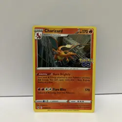 Pokemon TCG Cards Charizard 10/78 Pokemon Go Holo Rare LP - Image 1