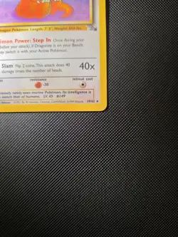Pokemon TCG Dragonite 19/62 Fossil Rare Non-Holo Card WOTC LP - Image 3