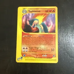 Typhlosion Pokemon TCG Expedition Base Set Non-Holo Rare 65/165 - Image 1