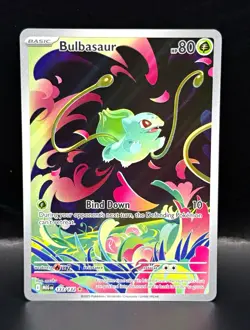 Pokemon TCG Bulbasaur 133/132 Me01: Mega Evolution Illustration Rare Holo - Image 1