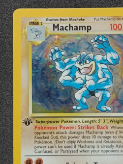 Pokemon TCG Machamp 8/102 Base Set 1st Edition Holo Rare Card Vintage WOTC - MP - Image 2