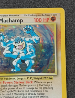 Pokemon TCG Machamp 8/102 Base Set 1st Edition Holo Rare Card Vintage WOTC - MP - Image 3