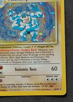 Pokemon TCG Machamp 8/102 Base Set 1st Edition Holo Rare Card Vintage WOTC - MP - Image 4