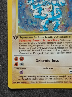 Pokemon TCG Machamp 8/102 Base Set 1st Edition Holo Rare Card Vintage WOTC - MP - Image 5