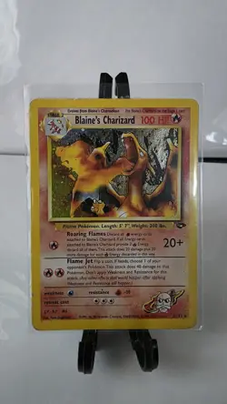 Pokemon TCG Blaine's Charizard 2/132 Gym Challenge 2000 Holo Rare Error card - Image 1
