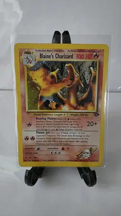 Pokemon TCG Blaine's Charizard 2/132 Gym Challenge 2000 Holo Rare Error card - Image 3
