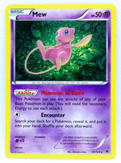 MEW 29/124 (M-NM) Holo Rare XY Fates Collide 2016 - Pokemon Card - Image 1
