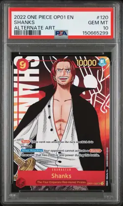 Shanks (Manga Parallel)(Alternate Art) OP01-120 Romance Dawn Foil PSA 10 - Image 1