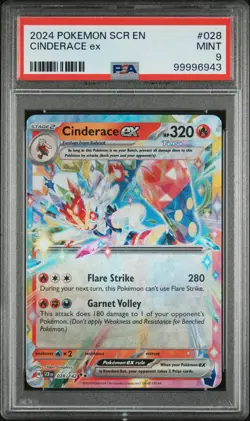 2024 POKEMON SCR EN-STELLAR CROWN #028 CINDERACE EX PSA 9 - Image 1