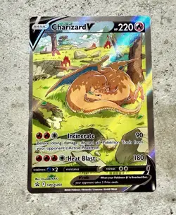 Pokemon Charizard V SWSH260 Full Art Black Star Promo Holo 2022 UPC NM - Image 1
