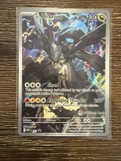 N’s Zekrom MEP 031 Pokemon Center Promo Full Art Holo Black Star Promo NM/M - Image 2