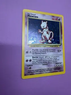 Pokemon Mewtwo 10/102 Base Set Holo Rare Unlimited Vintage TCG Pokemon Card NM - Image 2