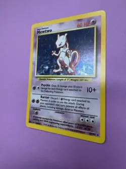 Pokemon Mewtwo 10/102 Base Set Holo Rare Unlimited Vintage TCG Pokemon Card NM - Image 3
