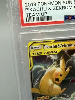 Pokemon Pikachu & Zekrom GX 33/181 Full Art Holo Tag Team Sun & Moon PSA Mint 9 - Image 2