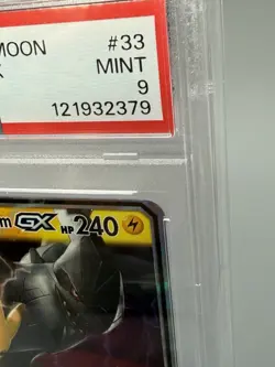 Pokemon Pikachu & Zekrom GX 33/181 Full Art Holo Tag Team Sun & Moon PSA Mint 9 - Image 3