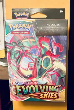 Pokemon TCG: Evolving Skies 3 Pack Hanger Box Sword & Shield Era Sealed NEW - Image 1