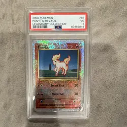 Pokemon 2002 Ponyta Legendary Collection Reverse Holo 87/110 PSA English - Image 1