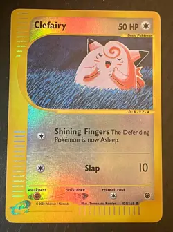 Nintendo 2002 Pokemon Expedition Base Set Clefairy 101/165 Reverse Holo 50 HP EN - Image 1