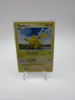Pokemon 2008 Pikachu 70/100 Majestic Dawn Reverse Holo Platinum Stamp HP Card - Image 1