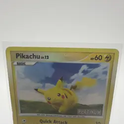 Pokemon 2008 Pikachu 70/100 Majestic Dawn Reverse Holo Platinum Stamp HP Card - Image 2
