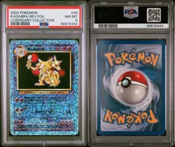 2002 Pokemon Legendary Collection Reverse Holo Kadabra #49/110 PSA 8 NM-MT - Image 2