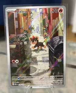 Litleo 139/132 Illustration Rare (IR) Full Art Holo Pokemon Mega Evolution NM - Image 1