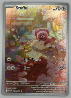 Stufful 154/132 Near Mint Mega Evolution Illustration Rare Holo Pokemon - Image 1