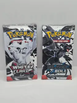 Pokemon TCG Sealed Booster Pack Black Bolt & White Flare Both Sets! - Image 1