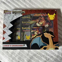 Pokemon TCG Celebrations Collection Lance’s Charizard V Box English 2021 - Image 1