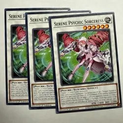 Serene Psychic Sorceress x3 (playset) DOOD-EN042 Common 1st Ed NM READY TO SHIP! - Image 1