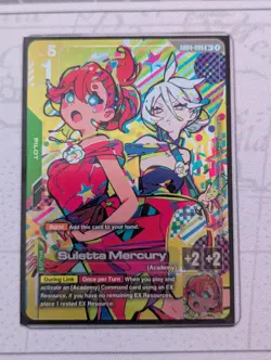 Gundam Card Game GD04-085 R+ Suletta Mercury Alt Art Foil - Image 1
