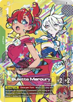 Gundam Card Game GD04-085 R+ Suletta Mercury Alt Art Foil eng - Image 1